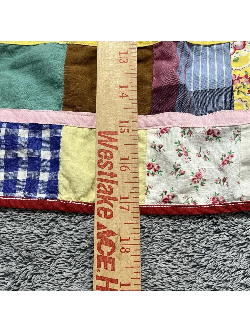 Vintage Handmade Patchwork Half Apron Cottage Farmgirl Country Small Wmn / Youth